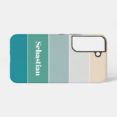 Aangepaste Zomerkleuren Kleurenblok Strepen Samsung Galaxy Hoesje (Achterkant horizontaal)