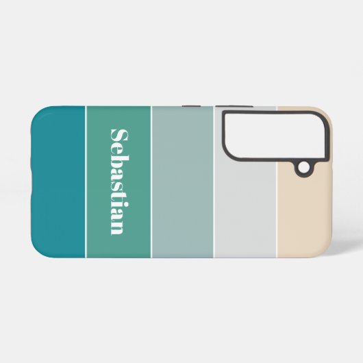 Aangepaste Zomerkleuren Kleurenblok Strepen Samsung Galaxy Hoesje (Achterkant horizontaal)