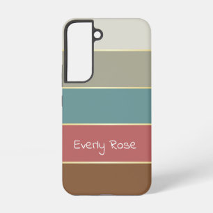 Aangepaste Zomerkleuren Kleurenblok Strepen Samsung Galaxy Hoesje