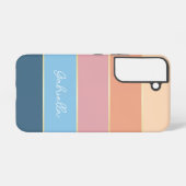 Aangepaste Zomerkleuren Kleurenblok Strepen Samsung Galaxy Hoesje (Achterkant horizontaal)