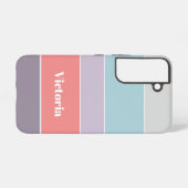 Aangepaste Zomerkleuren Kleurenblok Strepen Samsung Galaxy Hoesje (Achterkant horizontaal)