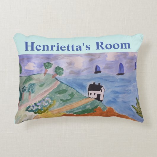 Aangepaste zomerkust en bloemen accent kussen (Voorkant)