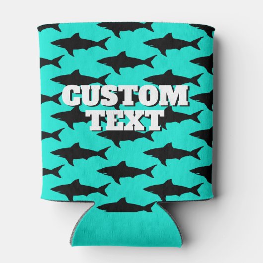 Aangepaste zomerse koelbox met haaienzijde blikjeskoeler (Achterkant)