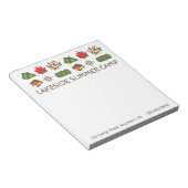 Aangepaste zomerslaapcampagne notitieblok (Schuin)