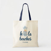 Aangepaste zomervakantie ananas strandvakantie tote bag (Voorkant)