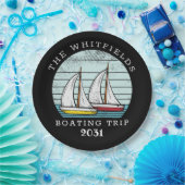 Aangepaste zomervakantie voor boetesailing papieren bordje (Feest)