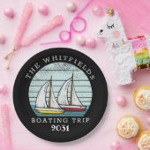 Aangepaste zomervakantie voor boetesailing papieren bordje (Feest)