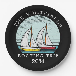 Aangepaste zomervakantie voor boetesailing papieren bordje