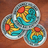Aangepaste zon en Surven Sticker - Reissouvenir