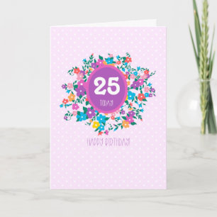 Aangepaste zondag bloemen en pooldots kaart