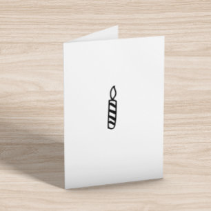 Aangepaste zondag minimalistisch eenvoudig kaars kaart