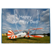 Aangepaste zondag voor Antiek vliegtuig Groot Cadeauzakje (Voorkant)