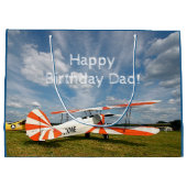 Aangepaste zondag voor Antiek vliegtuig Groot Cadeauzakje (Achterkant)