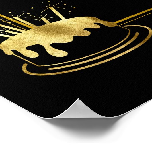 Aangepaste zondag voor zwart en goud poster (Hoek)