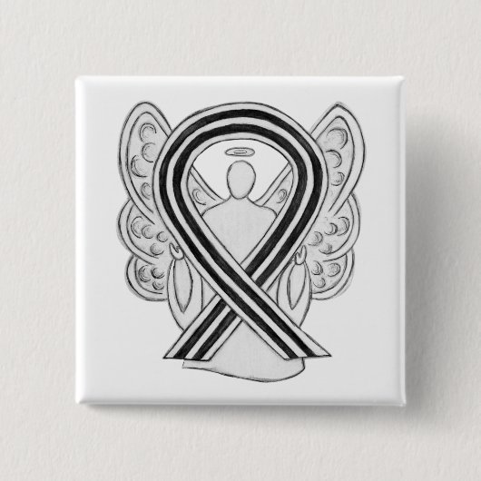 Aangepaste zondebok voor whiteits- en zwarte engel vierkante button 5,1 cm (Voorkant)