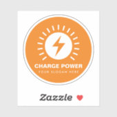 Aangepaste zonne-energie oplaadstation business vi sticker (Vel)