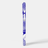 Aangepaste zonnebloem blauw en wit Case-Mate iPhone case (Achterkant / Links)