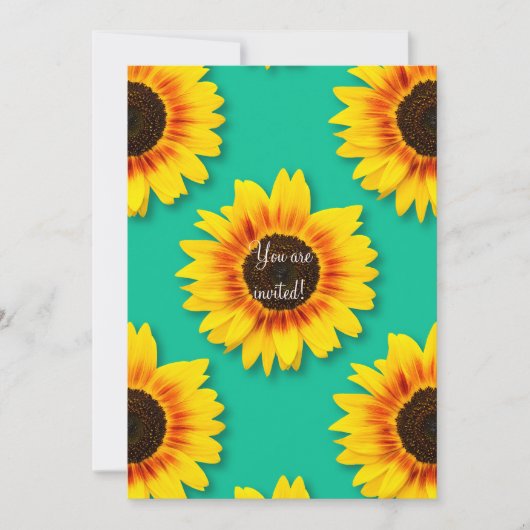 Aangepaste zonnebloem bloem papier feest  kaart (Voorkant)