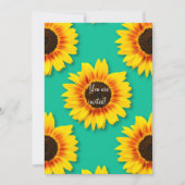 Aangepaste zonnebloem bloemen papier feest  kaart (Voorkant)