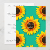 Aangepaste zonnebloem bloemen papier feest  kaart (Voorkant / Achterkant)