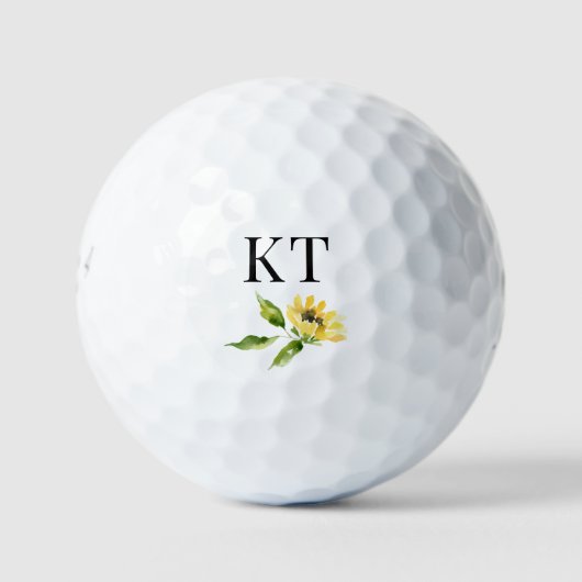 Aangepaste zonnebloem golfballen (Voorkant)