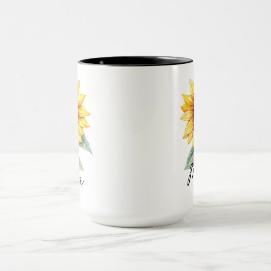 Aangepaste Zonnebloem Mok voor Mama, Oma of Nieuwe (Midden)