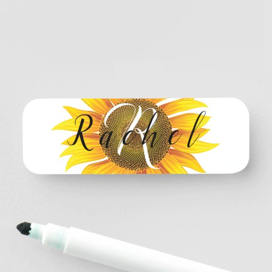 Aangepaste zonnebloem naamplaatje (In situ)
