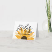 Aangepaste zonnebloem naar mijn zuster Kaart (Voorkant)