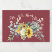 Aangepaste zonnebloem opslag voedselcontainer etiket (Enkel label)