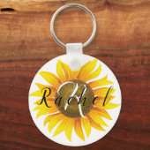 Aangepaste zonnebloem sleutelhanger (Voorkant)