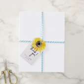 Aangepaste Zonnebloem waterverf bruiloft dank u Cadeaulabel (Met Touw)