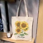 Aangepaste Zonnebloembak, Bruidsmeisjes & Verjaard Tote Bag