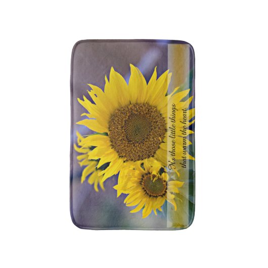 Aangepaste zonnebloemen close-up foto badmat (Voorkant Verticaal)