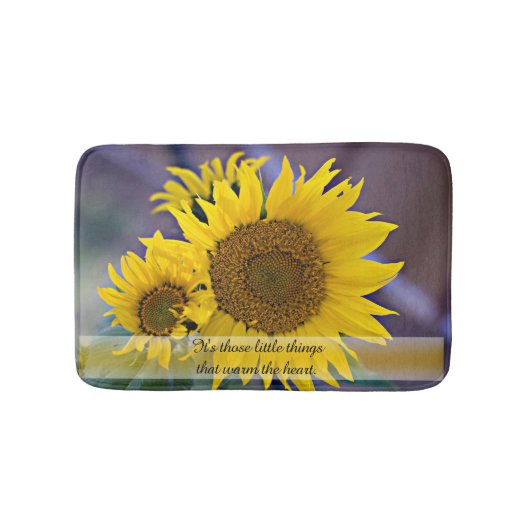 Aangepaste zonnebloemen close-up foto badmat (Voorkant)