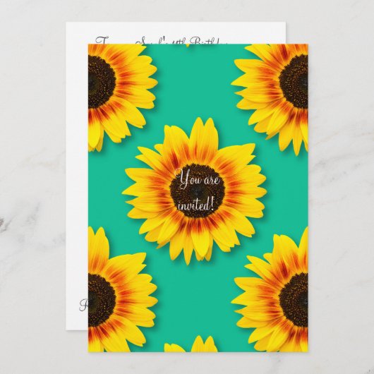 Aangepaste zonnebloempitten kaart (Voorkant / Achterkant)