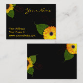 Aangepaste zonnebloempitten Visitekaartjes (Voorkant / Achterkant)