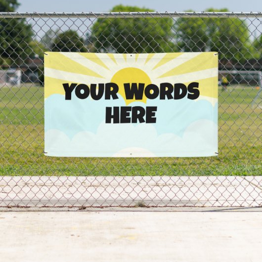 Aangepaste zonneschijnbanner spandoek (Insitu)