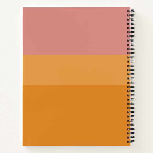 Aangepaste zonnestische stripes notitieboek (Achterkant)