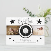 Aangepaste Zonneteken & Maan Foto Geboorteaankondi Kaart (Staand voorkant)