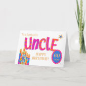 Aangepaste zonnige oomkaarsen en sterrenkaarsen feestdagen kaart (Voorkant)