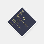 Aangepaste zonnige Volwassendag in de marine en Go Servet (Hoek)