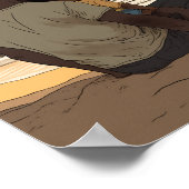 Aangepaste zonsondergang door het Poster van Beach (Hoek)