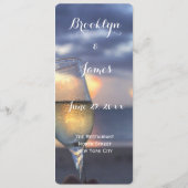 Aangepaste zonsondergang in het menu Beach Wedding (Achterkant)