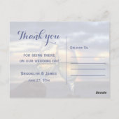 Aangepaste zonsondergang op batchbruiloft Dank je Briefkaart (Achterkant)