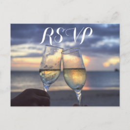 Aangepaste zonsondergang op RSVP-Briefkaarten voor Uitnodiging Briefkaart