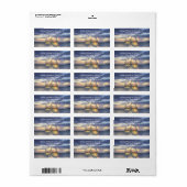 Aangepaste zonsondergang op strand bruiloft adresl etiket (Full Sheet)