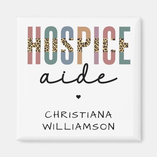 Aangepaste zorg voor hospice Aide Hospice Verpleeg Magneet (Voorkant)