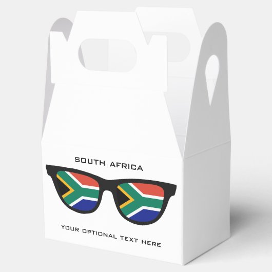 Aangepaste Zuid-Afrikaanse schaduwtekst en kleurgu Bedankdoosjes (Geopend)