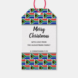 Aangepaste Zuid-Afrikaanse vlag Cadeaulabel