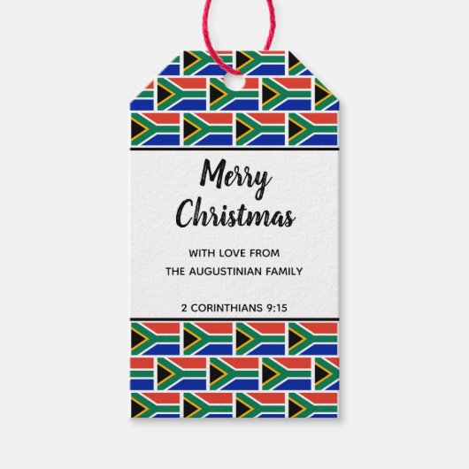 Aangepaste Zuid-Afrikaanse vlag Cadeaulabel (Voorkant)